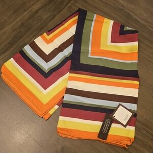 Coach Multicolor Striped Scarf